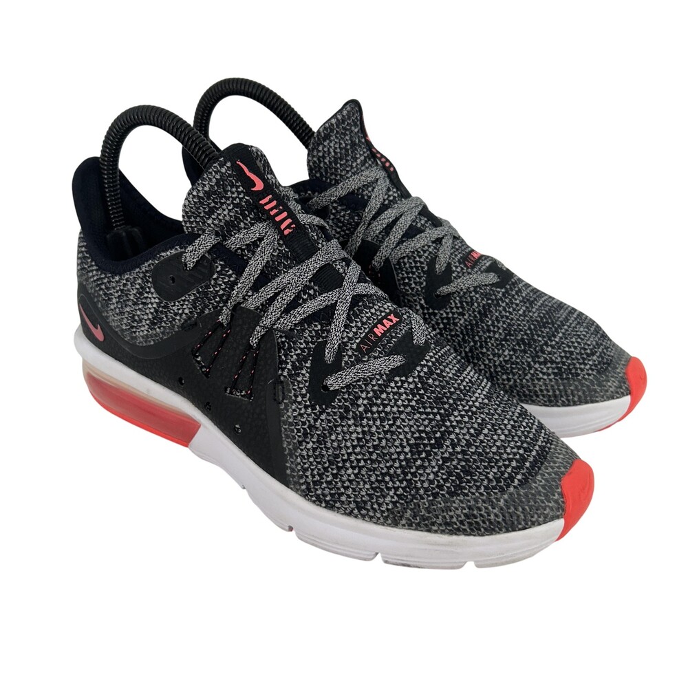 Nike Air Max Sequent 3 Shoes Youth Size 5Y Black Pink Running Sneaker 922885-001